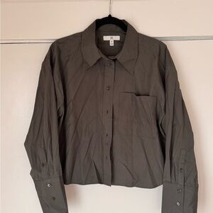 Banana Republic Gray Button Down Shirt